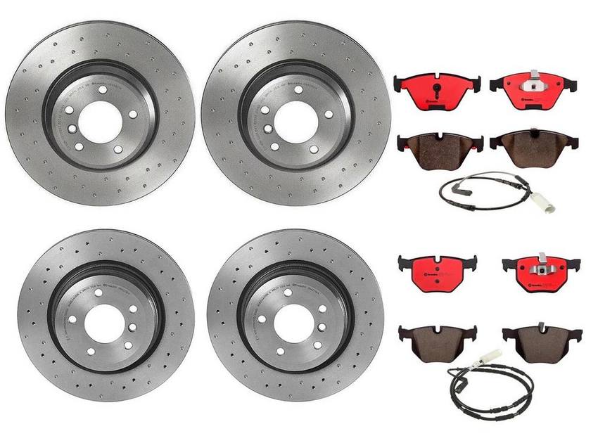 BMW Brembo Brake Kit - Pads &  Rotors Front and Rear (348mm/336mm) (Xtra) (Ceramic) 34356789445 - Brembo 3085038KIT